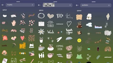 40 Keyword Instagram Stickers & GIFs – Aesthetic and Cute