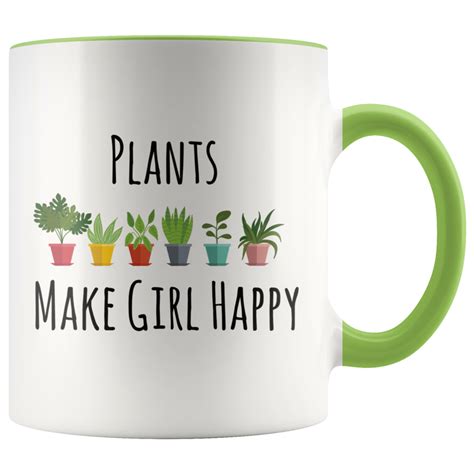 Plants Make Girl Happy Coffee Mug for Ladies, Gardeners and Lovers of Plant Life | Happy coffee ...