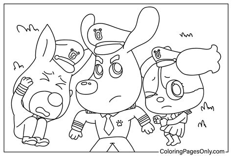 Color Page Safety Sheriff Labrador - Free Printable Coloring Pages