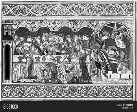 Feast Herod Woodblock Image & Photo (Free Trial) | Bigstock