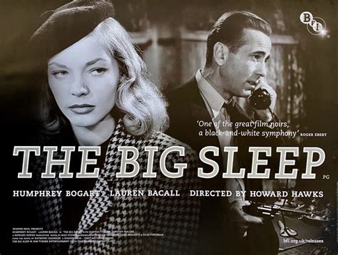 Original The Big Sleep Movie Poster - Humphrey Bogart - Lauren Bacall