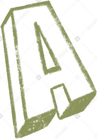 Letter a is green PNG, SVG