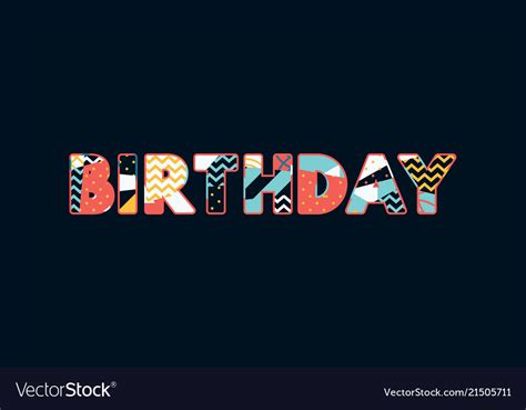 Birthday concept word art Royalty Free Vector Image