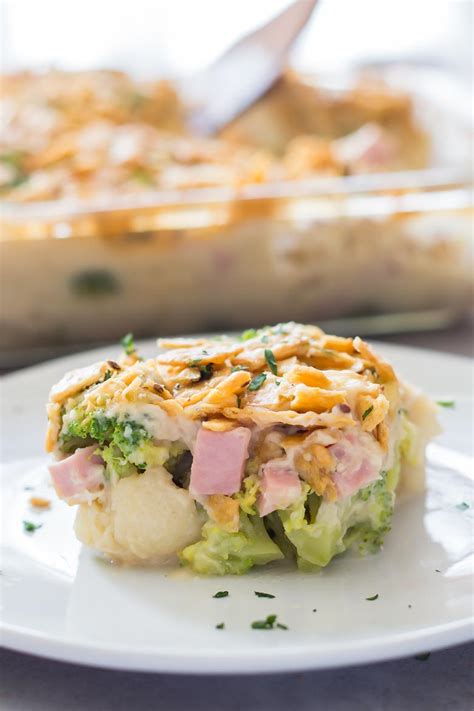 Healthy Broccoli Casserole Recipe with Ham » LeelaLicious