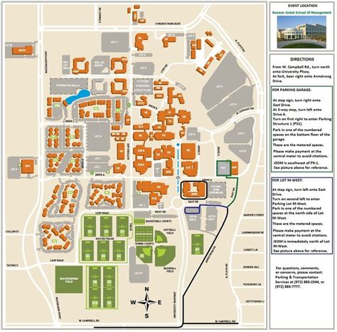 Campus map, The university of texas at dallas, Building map