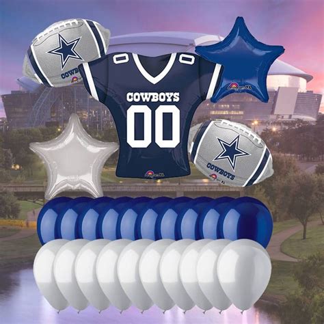 Dallas Cowboys Balloon Set | Football balloons, Dallas cowboys party, Party balloons