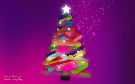 Purple Christmas Tree Wallpaper