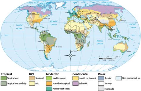 coordinate system - What projection does the global climate region map ...