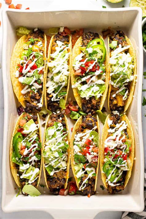 Vegetarian Black Bean Baked Taco Recipe - Midwest Foodie