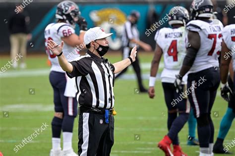 Referee Brad Allen Makes Signal During Editorial Stock Photo - Stock ...