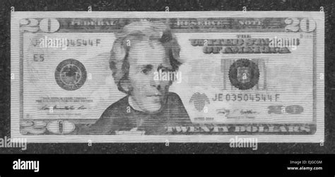 Old twenty dollar note Black and White Stock Photos & Images - Alamy