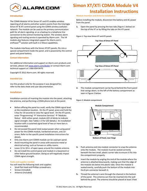 INTERLOGIX SIMON XT SECURITY SYSTEM INSTALLATION INSTRUCTIONS MANUAL ...