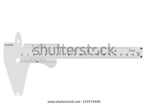 Caliper Steel Sliding Scale Accurate Measurement Stock Vector (Royalty ...