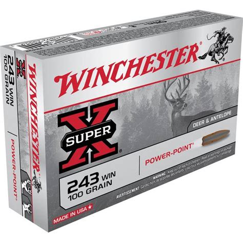 Winchester 243 Winchester Power - Point Centerfire Rifle Ammo - X2432 | Blain's Farm & Fleet