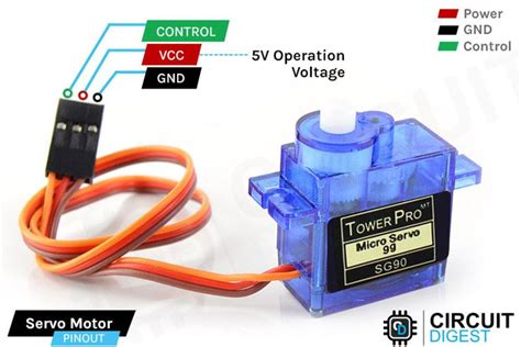 SG90 Servo Motor Pinout | Arduino sensors, Arduino, Motor