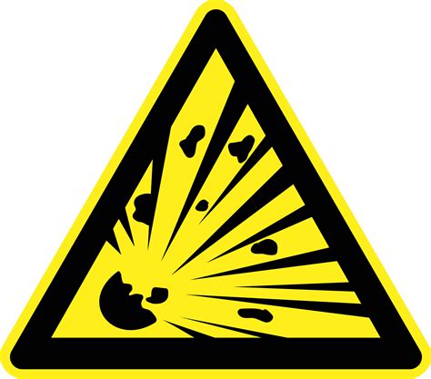 Clipart - Explosive Material Warning Sign