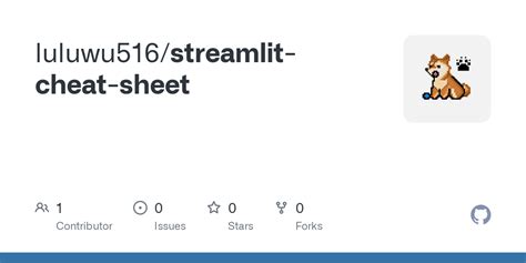 GitHub - luluwu516/streamlit-cheat-sheet