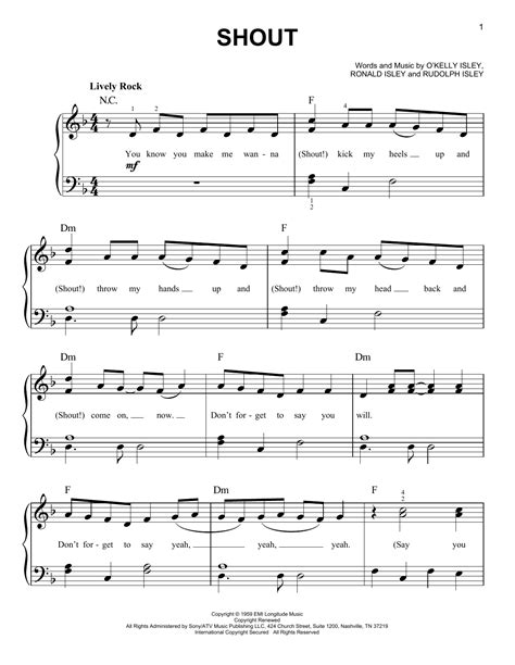 Shout | Sheet Music Direct