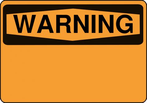 Orange Warning Empty Blank Sign Notice | Citypng