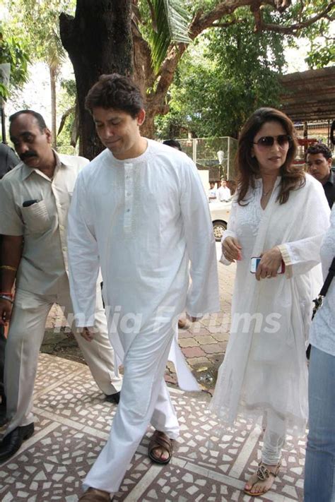 dr. Shriram Nene and Madhuri Dixit at the prayer meet of her father Media