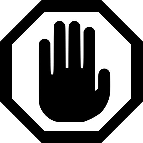 Stop Sign Hand Vector Icon Illustration Clipart Stock Vector Image Images