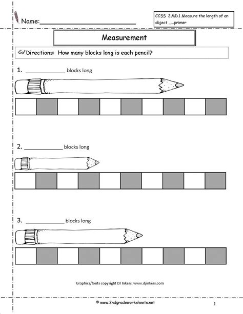 Standard Units Of Measurement Worksheets