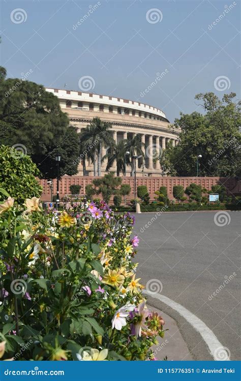 Sansad Bhavan New Delhi stock image. Image of sansad - 115776351