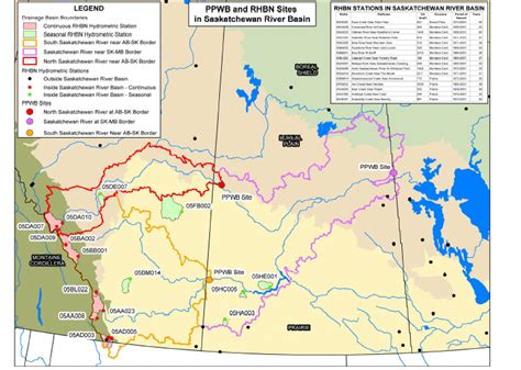 4: Trend assessment stations in the Saskatchewan River Basin (courtesy... | Download Scientific ...