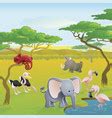 Happy animals cartoon Royalty Free Vector Image