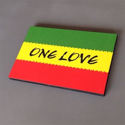 One Love Jamaica Rasta Flag Sign by WhiteSummerCreations on Etsy