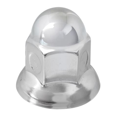 Acorn Chrome Steel Push-On Lug Nut Cover w/ Flange - Grand General ...