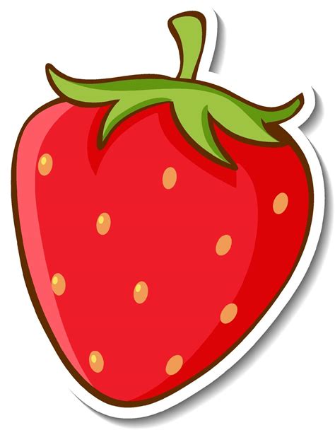 Sticker design with strawberry isolated 3188798 Vector Art at Vecteezy