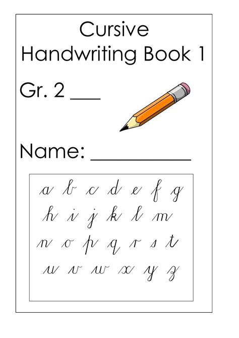 Cursive Handwriting Books : Cursive Handwriting Workbook For Kids 5 In 1 Writing Practice Book ...