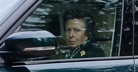 Princess Anne looks sombre as she's seen for first time since Queen's ...