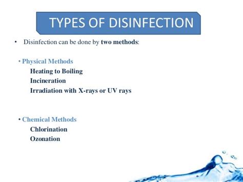 Disinfection of water