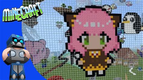 Anya Pixel art Minecraft Tutorial / Como hacer a Anya pixel art de spy x family en Minecraft ...