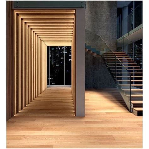 cladding timber love on Instagram | Lighting design interior, Corridor design, Lobby design