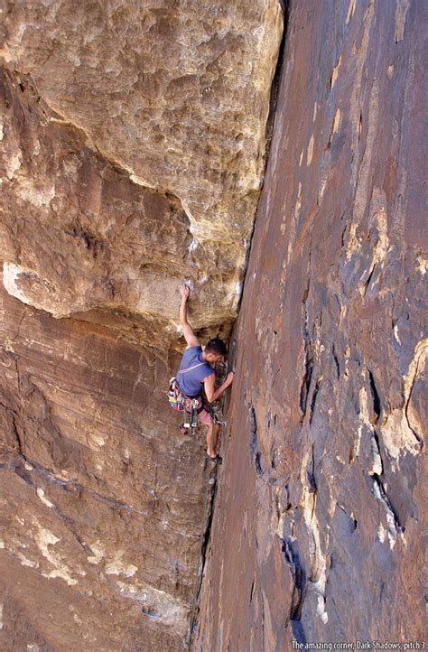 Climbing images of rock climbing in the Red Rock Canyon National Conservation Area. Pitch after ...