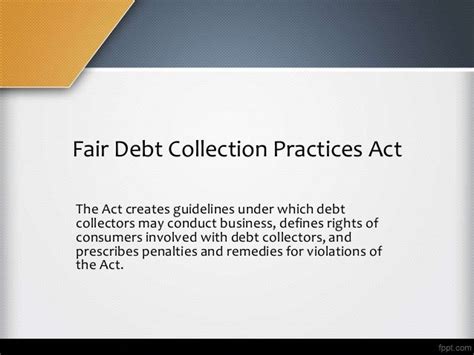 Fair Debt Collection Practices Act