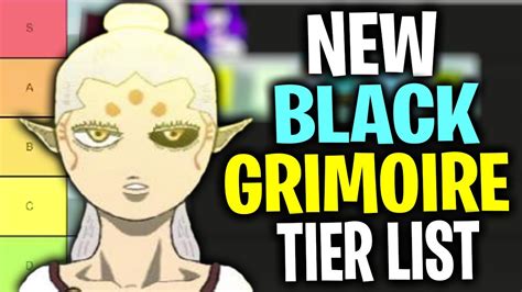 *NEW* Black Grimoire Tier List Roblox! - YouTube