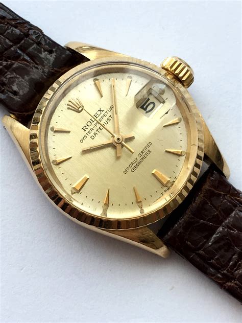 Vintage Rolex Lady Datejust Solid Gold 18ct | Vintage Portfolio