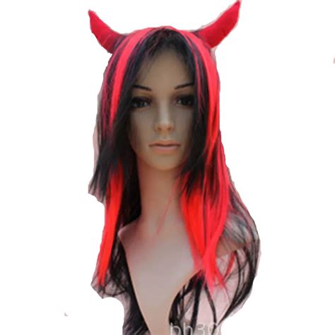 Synthetic Hell Devil cosplays headwear Halloween Demon Anime Costumes Carnival Christmas Purim ...