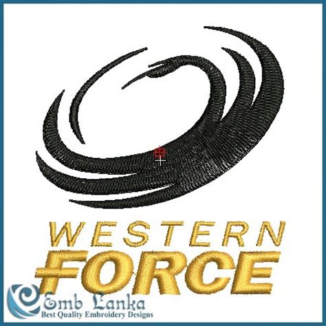 Western Force Rugby Logo Embroidery Design | Embroidery logo, Rugby logo, Embroidery designs