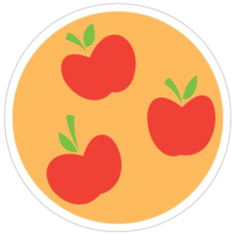 "Applejack Cutie Mark (Colored)" Stickers by Loathingeyes | Redbubble