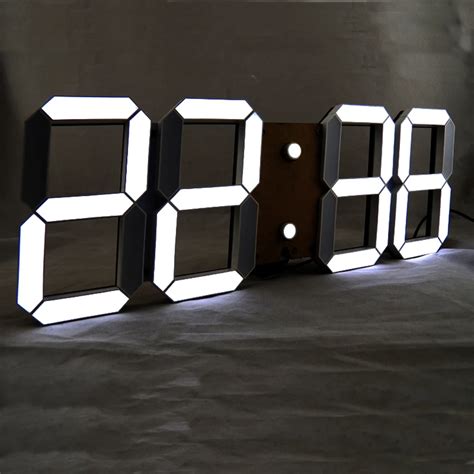 Creative Digital Led Remote Control Large LED Digital Wall Clock Modern ...