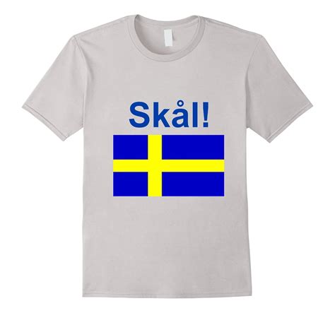 Skal Skol Cheers in Swedish Flag Drinking Toast