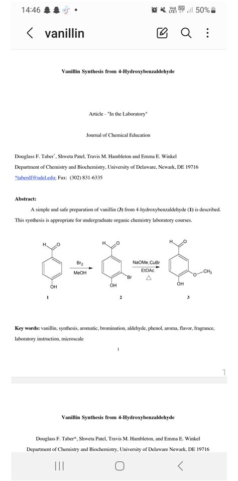 Mechanism for Synthesis of Vanillin : r/chemhelp