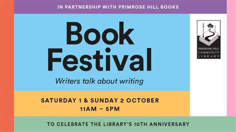 Primrose Hill Community Library Book Festival – Primrose Hill Community Association