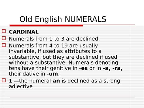 Old English Grammar. Morphology. Lecture 1. 3