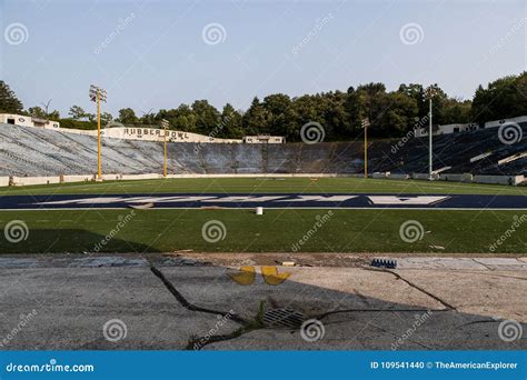 Abandoned Football Stadium - Rubber Bowl - Akron Zips - Akron, Ohio Stock Photo - Image of clear ...